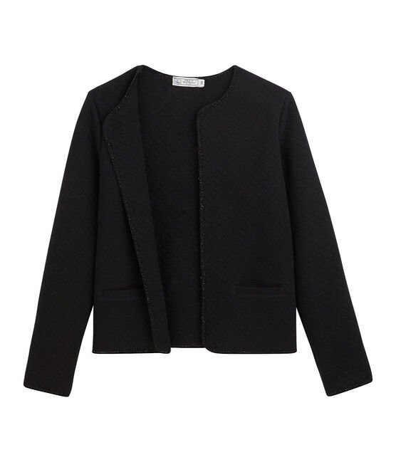 Chaqueta cárdigan de túbico mujer negro NOIR/amarillo DORE