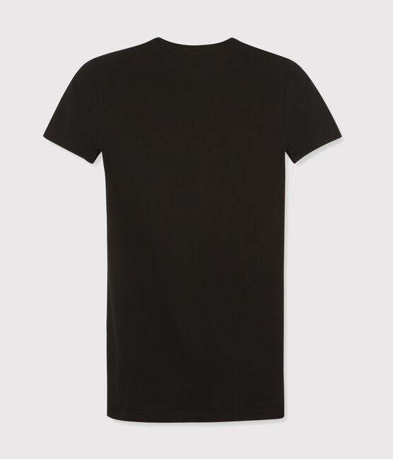 Camiseta L'ICONIQUE con cuello redondo de algodón de mujer negro NOIR