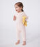 Pijama de algodón sin pies con cuello claudine para bebé rosa FLEUR