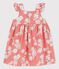 Vestido de popelina con estampado hawaiano para bebé rosa PAPAYE/ MARSHMALLOW