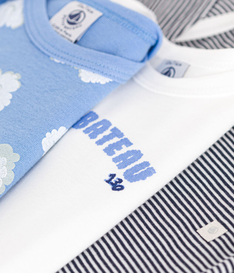 Juego de 3 bodis de beb&eacute; de manga corta de algod&oacute;n variante 2