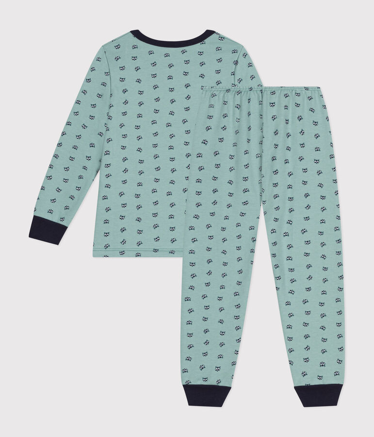 Pijama infantil de felpa cepillada con estampado de mapache PAUL/ MULTICO