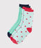 Lote de 2 pares de calcetines niño azul MARSHMALLOW:SMOKING/blanco MARSHMALLOW