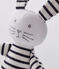 Peluche de conejo a rayas de bebé de jersey blanco MARSHMALLOW/azul SMOKING