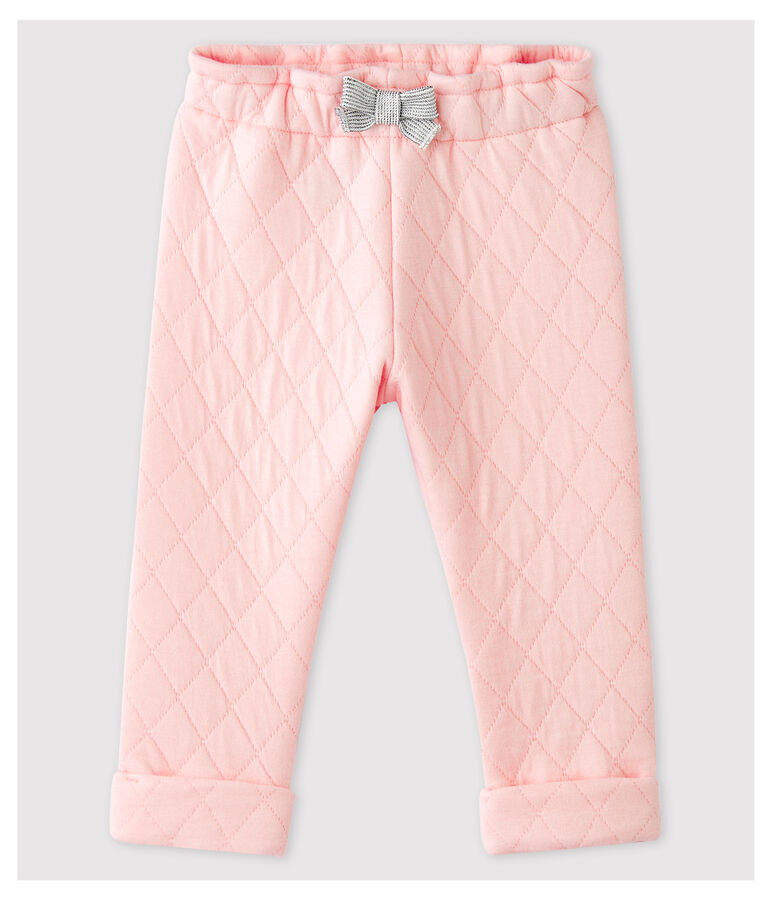 Pantal&oacute;n de t&uacute;bico acolchado de beb&eacute; ni&ntilde;a rosa