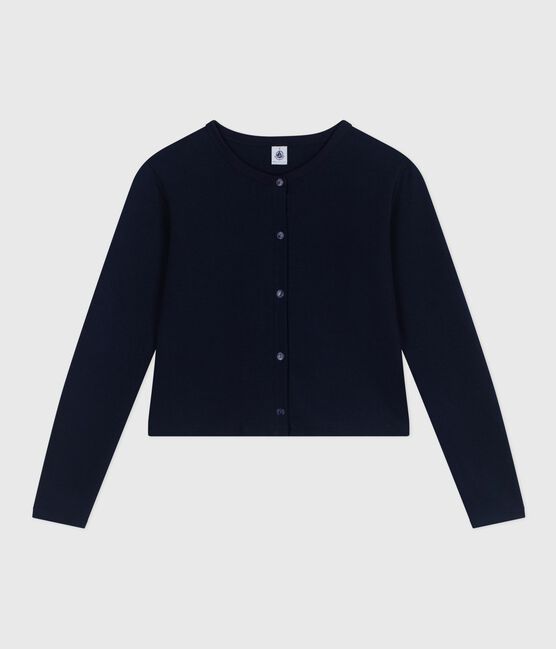 Cárdigan de algodón liso para mujer azul SMOKING