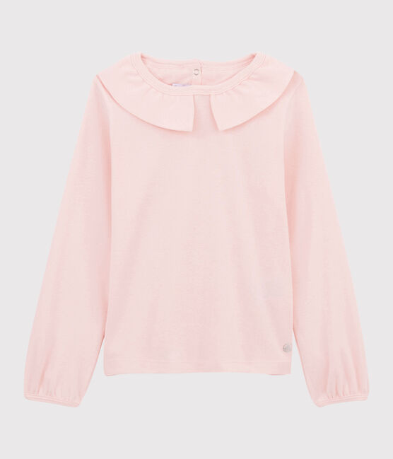Camiseta con cuello de niña rosa MINOIS