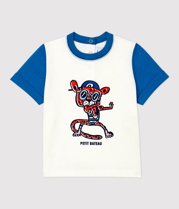 Camiseta de algod&oacute;n de beb&eacute;. blanco