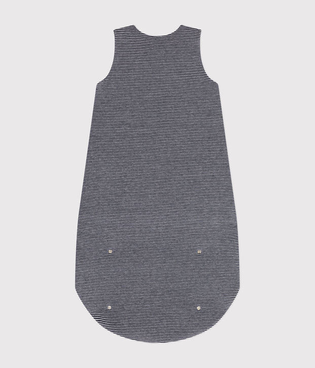 Saco de terciopelo milrayas para beb&eacute; azul/blanco