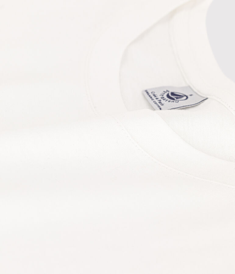 Camiseta LA RECTA de algod&oacute;n con cuello redondo para mujer blanco