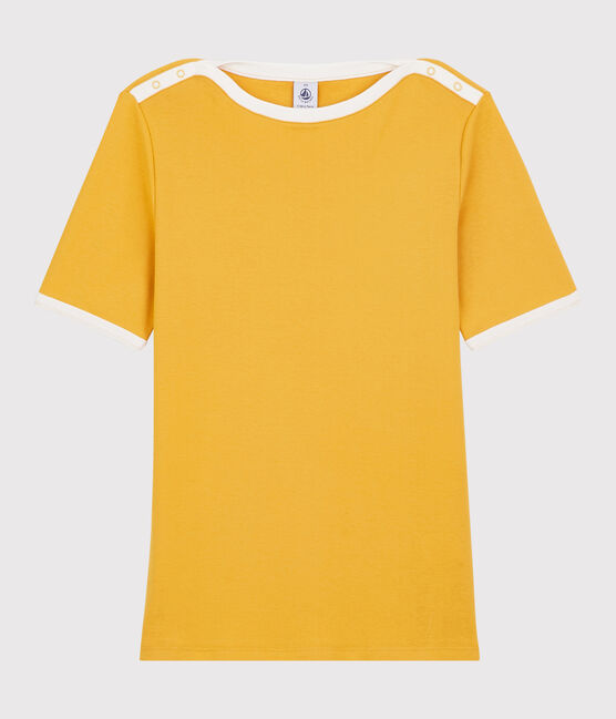 Camiseta de algodón de mujer amarillo BOUDOR
