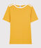 Camiseta de algodón de mujer amarillo BOUDOR
