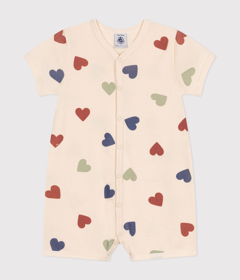 Mono corto de algod&oacute;n para beb&eacute; crudo/multicolor