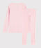 Pijama snugfit con estrellas de algodón de niña rosa MINOIS/rosa PEACHY/ ARGENT
