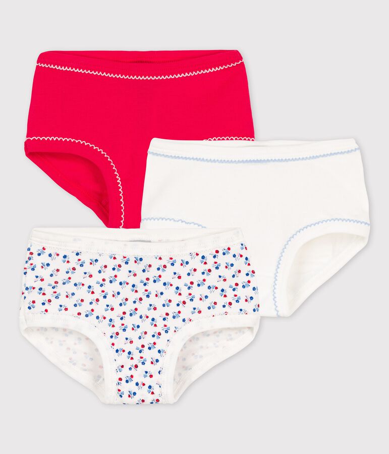 Juego de 3 braguitas altas de algod&oacute;n para ni&ntilde;a variante 1