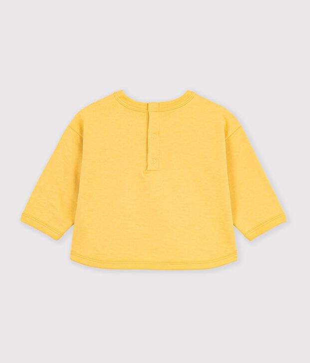 Sudadera de algod&oacute;n con estampado de animal para beb&eacute; amarillo