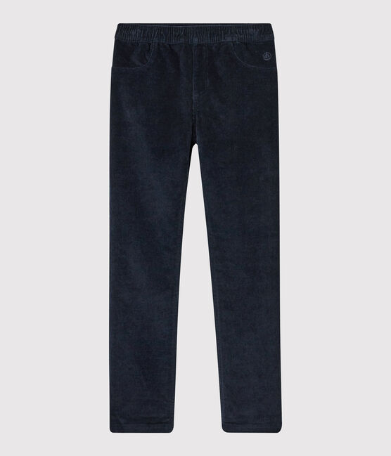 Pantalón de terciopelo para niña azul SMOKING