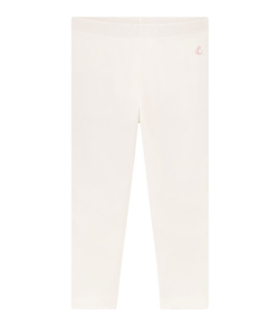 Leggings cortos de niña blanco MARSHMALLOW