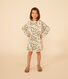 Vestido estampado de manga larga de muletón de niña