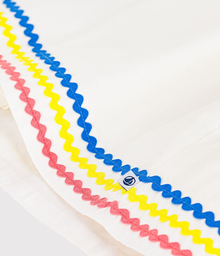 Vestido infantil largo de tirantes de algod&oacute;n blanco