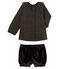 Conjunto 2 piezas para bebé niña negro NOIR/blanco MULTICO