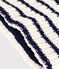 Braga de cuello infantil de punto tricotado a rayas con forro polar azul MARSHMALLOW/ SOIR