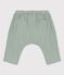 Pantalón de estilo saragüelles liso de gasa de algodón ecológico para bebé verde HERBIER