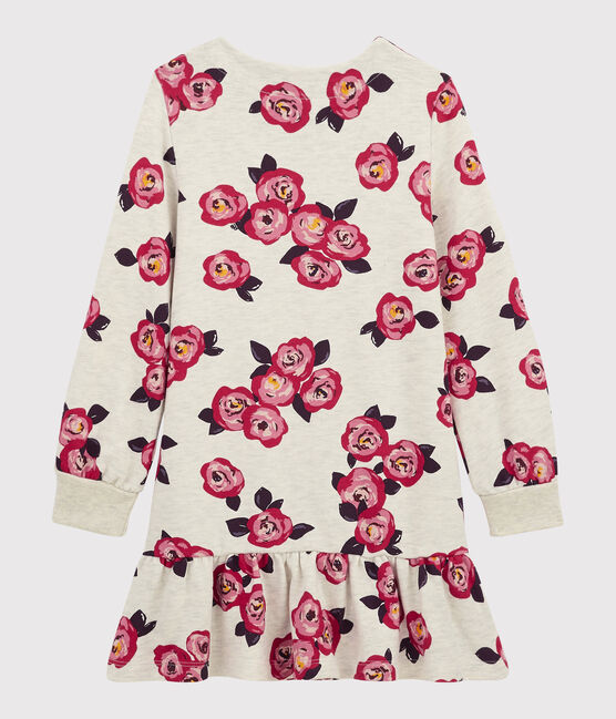Vestido de manga larga para niña beige MONTELIMAR/blanco MULTICO
