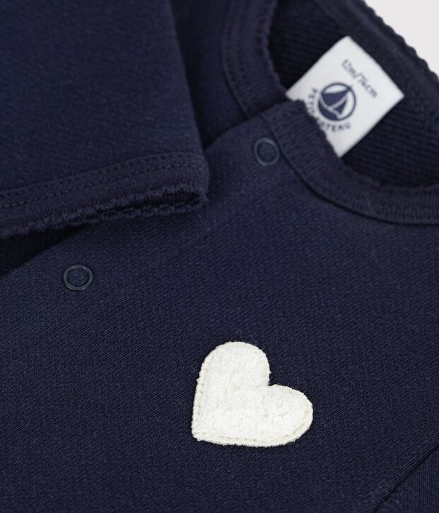 C&aacute;rdigan de algod&oacute;n liso con insignia de coraz&oacute;n para beb&eacute; SOIR