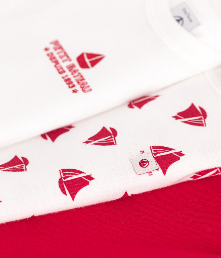 Juego de 3 bodis de beb&eacute; de manga corta de algod&oacute;n variante 3