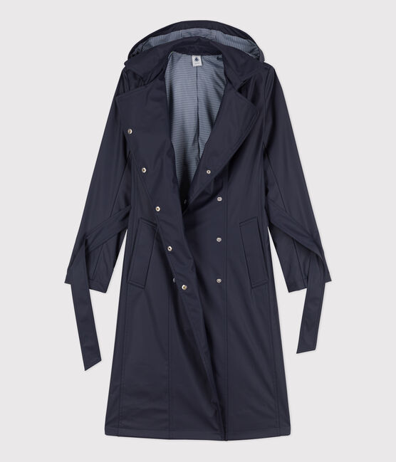 Gabardina con capucha para mujer azul SMOKING
