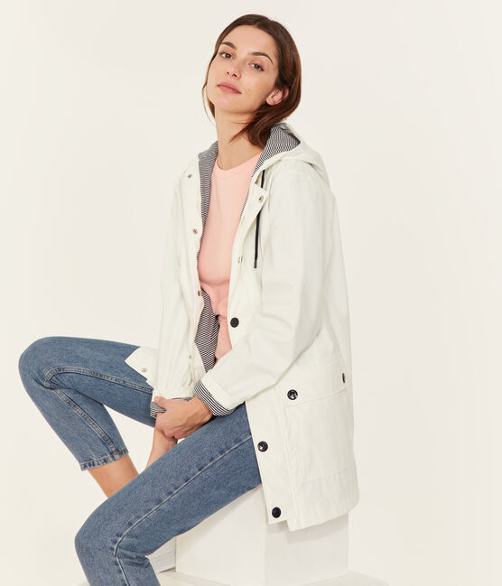 Impermeable emblemático unisex blanco MARSHMALLOW