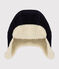 Gorro «chapka» infantil de terciopelo y borreguito azul SMOKING
