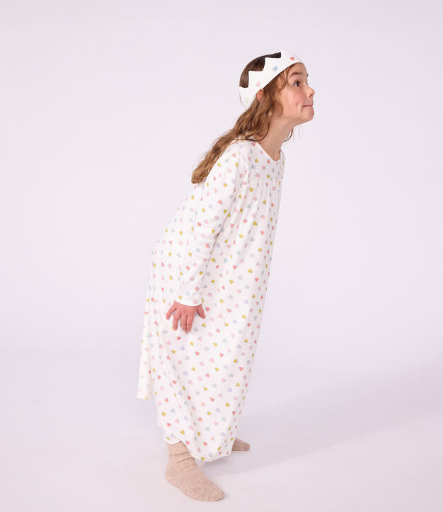 Camis&oacute;n disfraz de princesa y diadema infantil de algod&oacute;n blanco/multicolor
