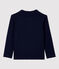 Camiseta de algodón orgánico infantil unisex azul SMOKING