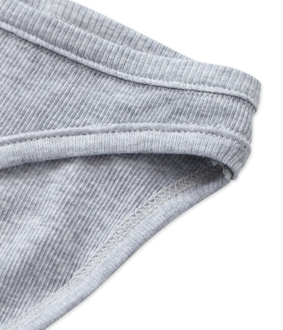 Braguita de algodón para mujer gris FUMEE CHINE