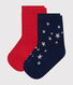 2 pares de calcetines de algodón con estrellas para bebé