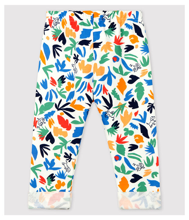 Pantal&oacute;n de estilo sarag&uuml;elles de beb&eacute;. blanco/multicolor