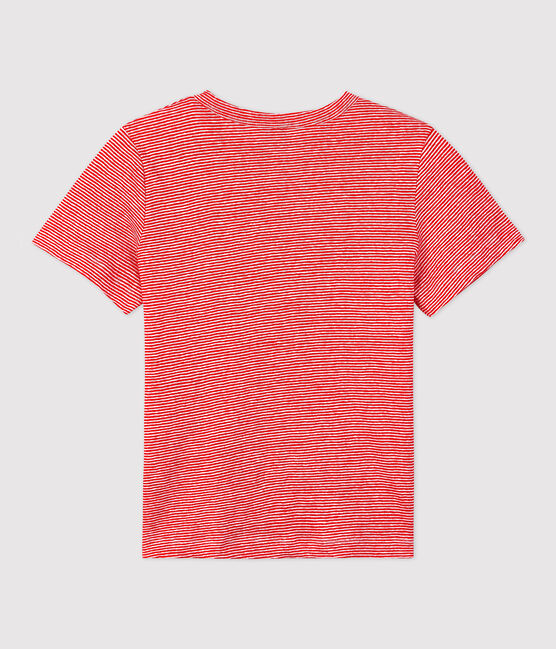 Camiseta L'ICONIQUE de lino de mujer rojo PEPS/rosa ECUME