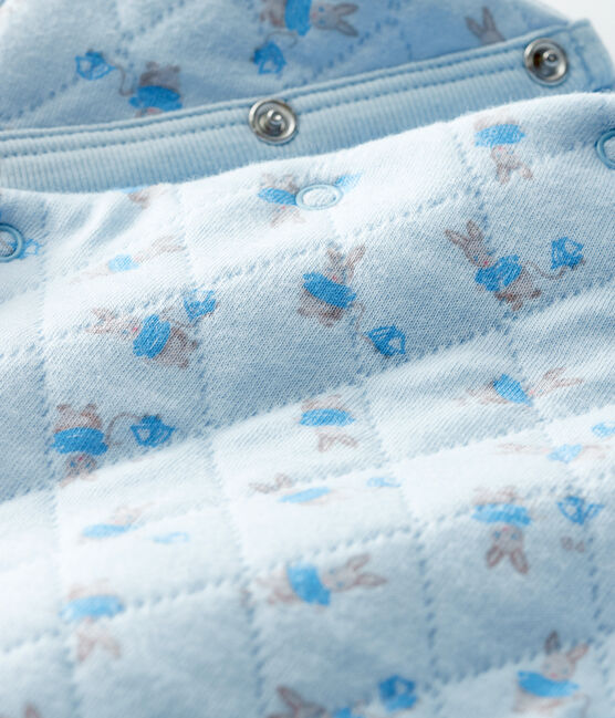 Mono largo de bebé unisex azul FRAICHEUR/blanco MULTICO