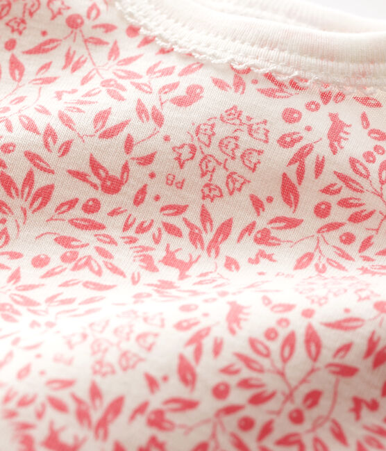 Bodi de manga larga para bebé niña blanco MARSHMALLOW/rosa GRETEL