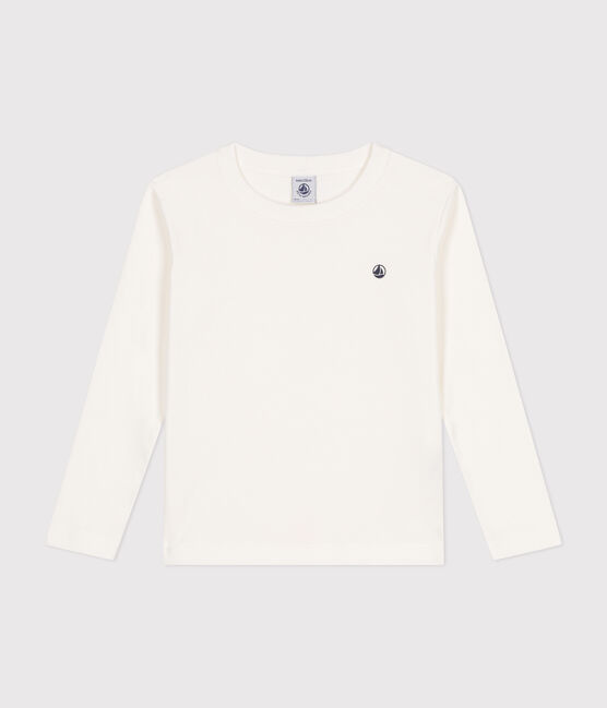 Camiseta de manga larga de punto para niño/a blanco MARSHMALLOW