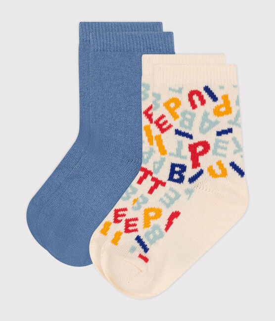 2 pares de calcetines de algodón Petit Bateau para bebé variante 1