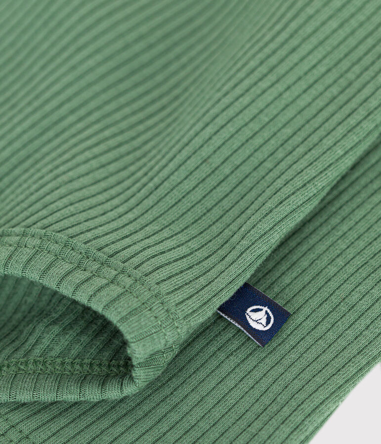 Body de manga larga con cuello vuelto para beb&eacute; verde