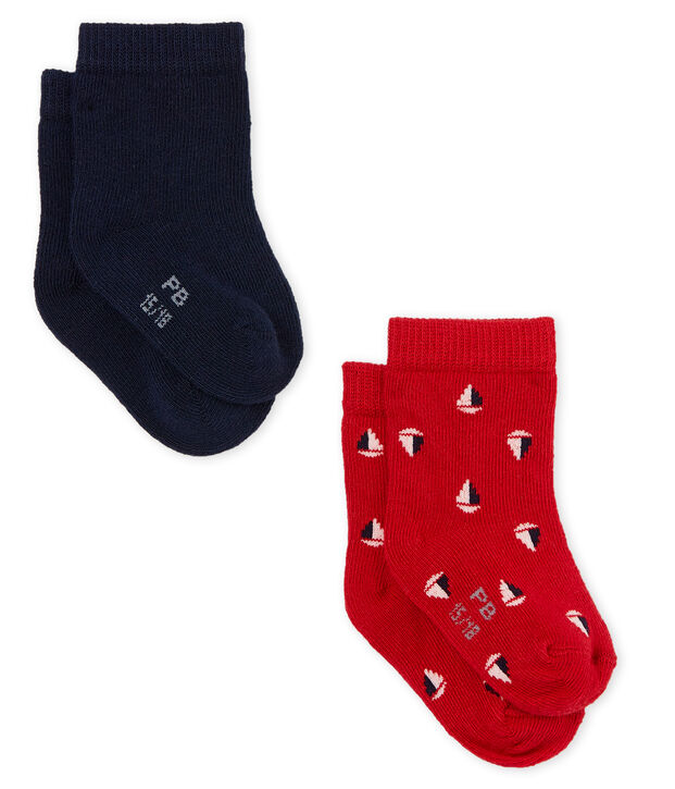 Lote de 2 pares de calcetines para beb&eacute; ni&ntilde;o multicolor