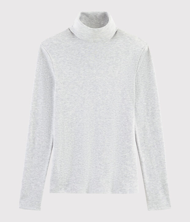 Camiseta de cuello alto emblem&aacute;tica de algod&oacute;n de mujer BELUGA CHINE