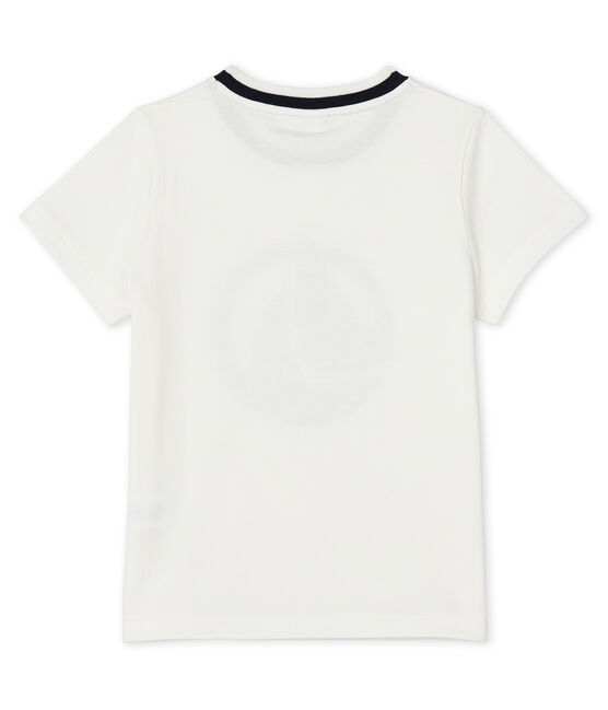 Camiseta de manga corta para niño blanco MARSHMALLOW