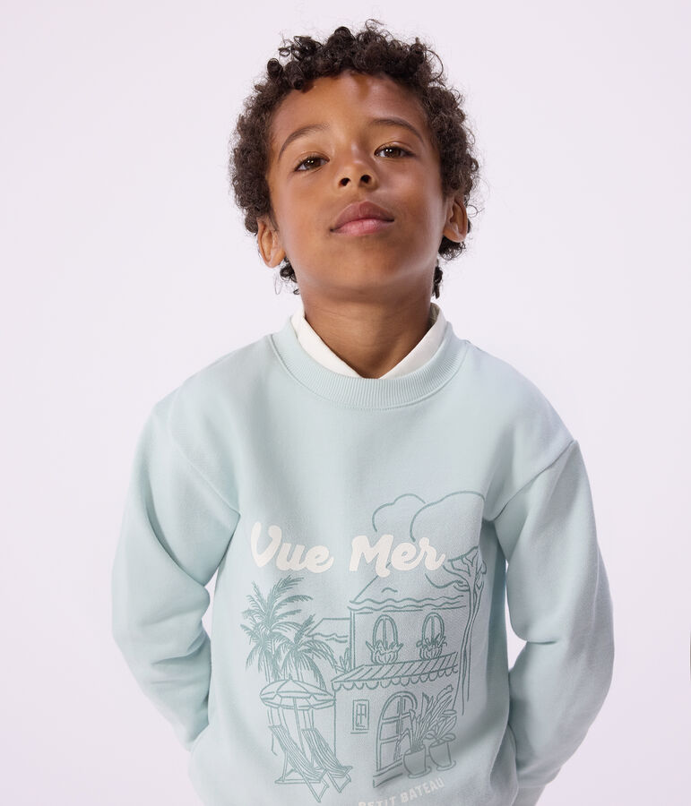 Sudadera infantil de algod&oacute;n azul