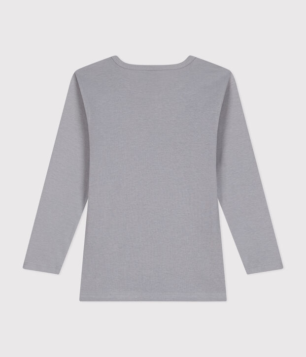 Tee-shirt manches longues en coton enfant gris