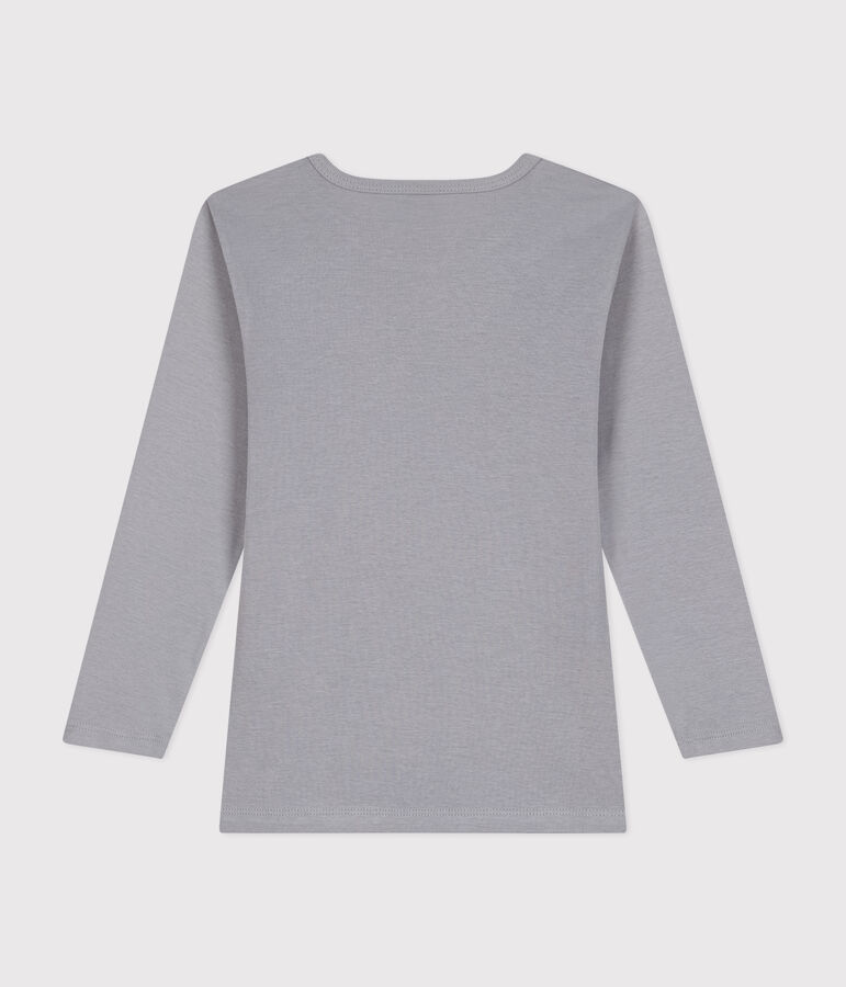 Tee-shirt manches longues en coton enfant gris